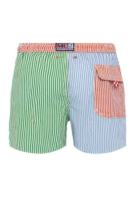Costume bambino Patmos MC2 Saint Barth 00206H Fantasia righe multicolor coulisse occhielli MC2 SAINT BARTH | Costumi | PATMOSJR00206H3157